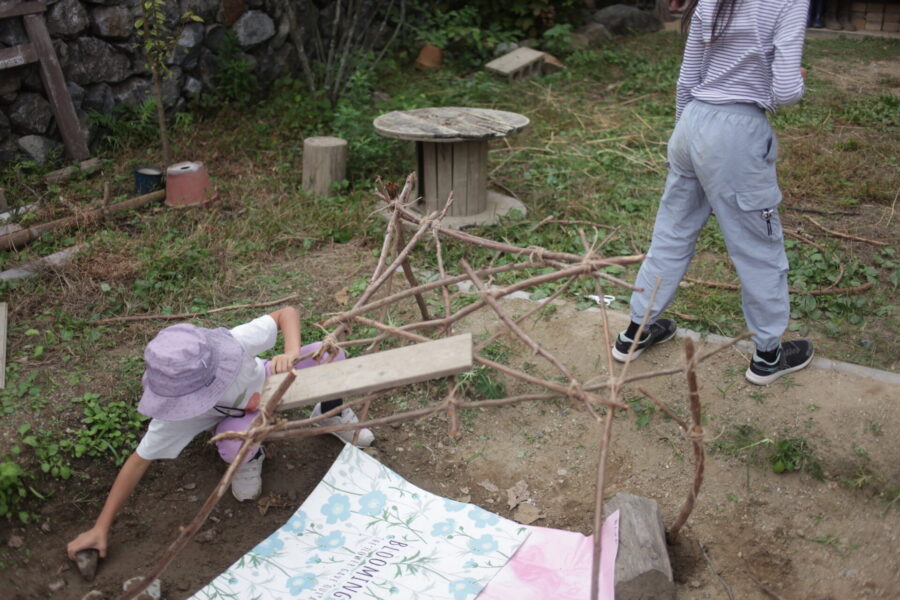 秘密基地が出来上がる